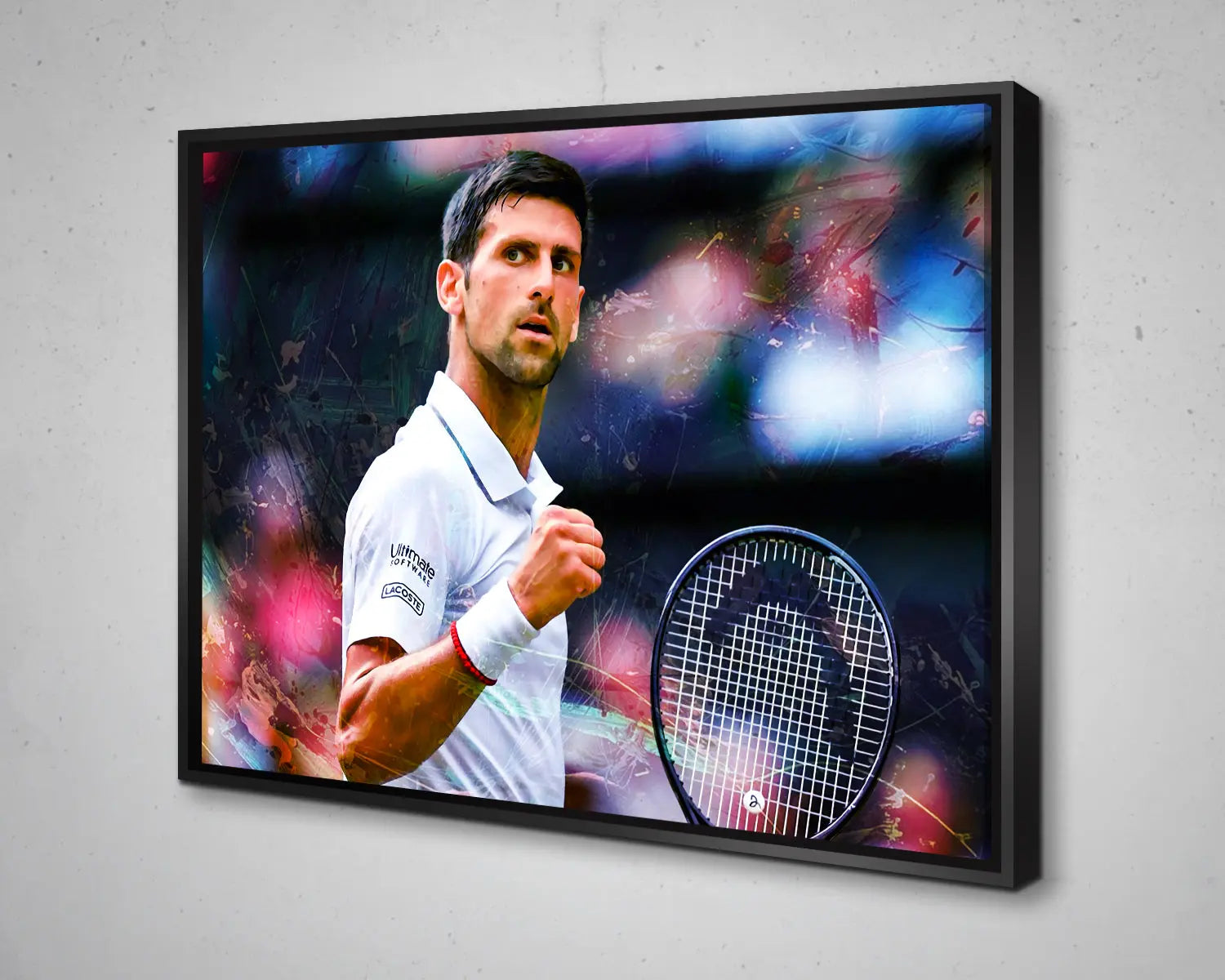 Novak Djokovic Multicolour Wall Art 