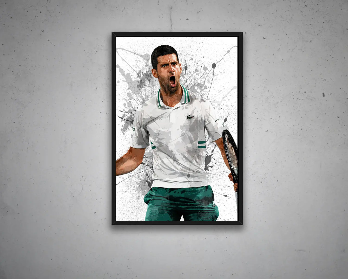 Novak Djokovic Splash Effect Canvas Art 