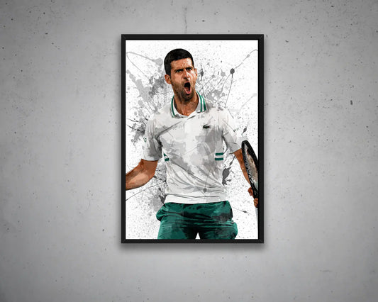 Novak Djokovic Splash Effect Canvas Art 