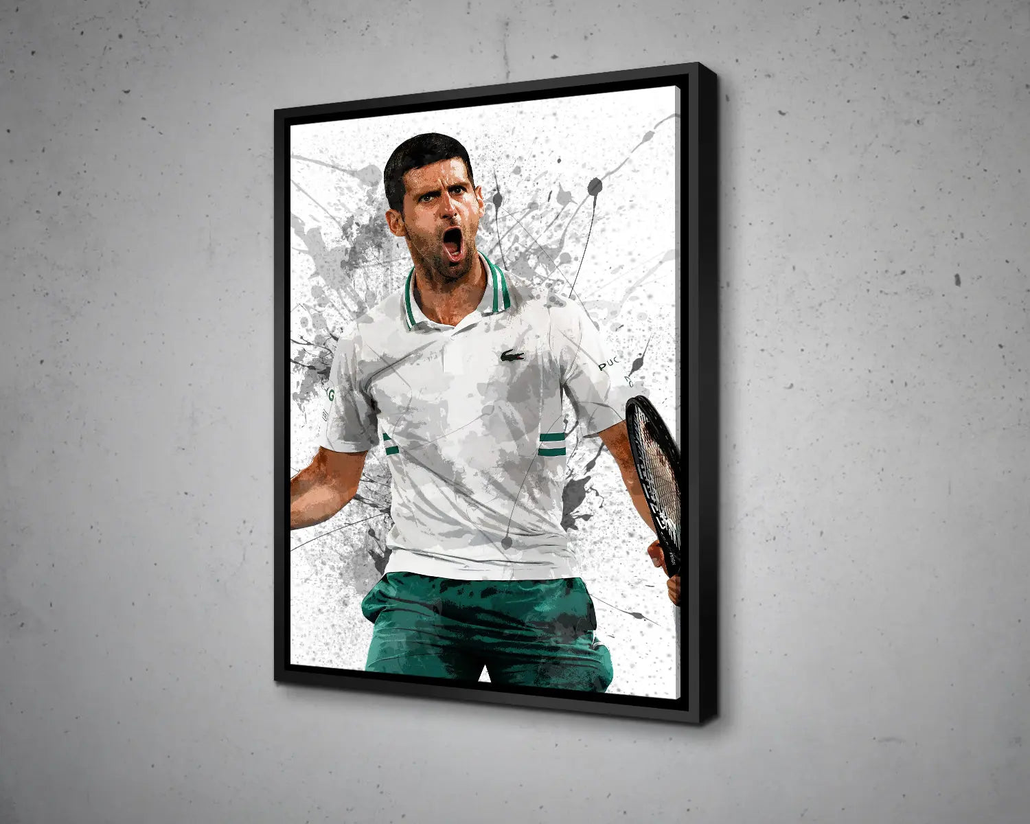 Novak Djokovic Splash Effect Canvas Art 