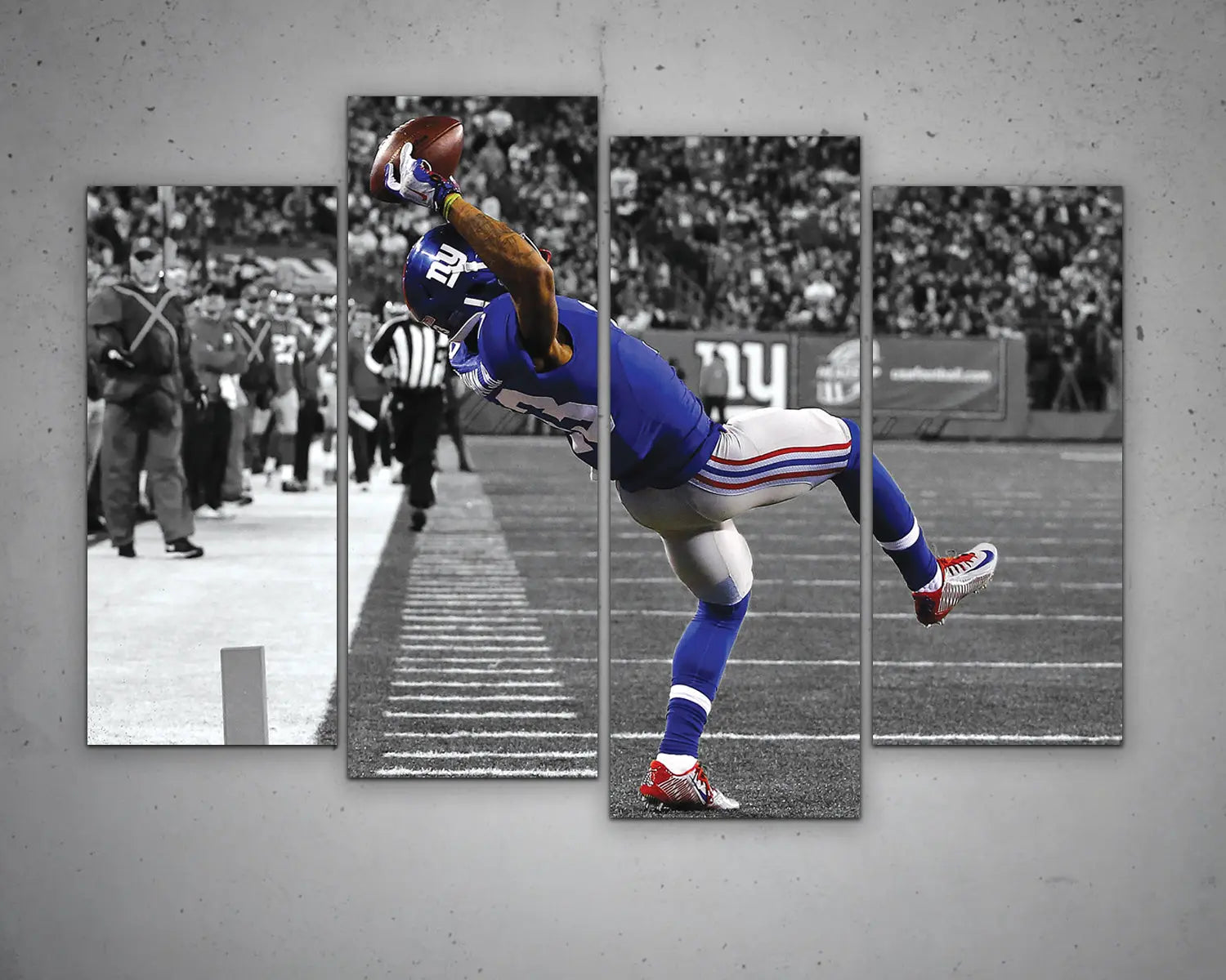 Odell Beckham Jr. Black & White Canvas Art 