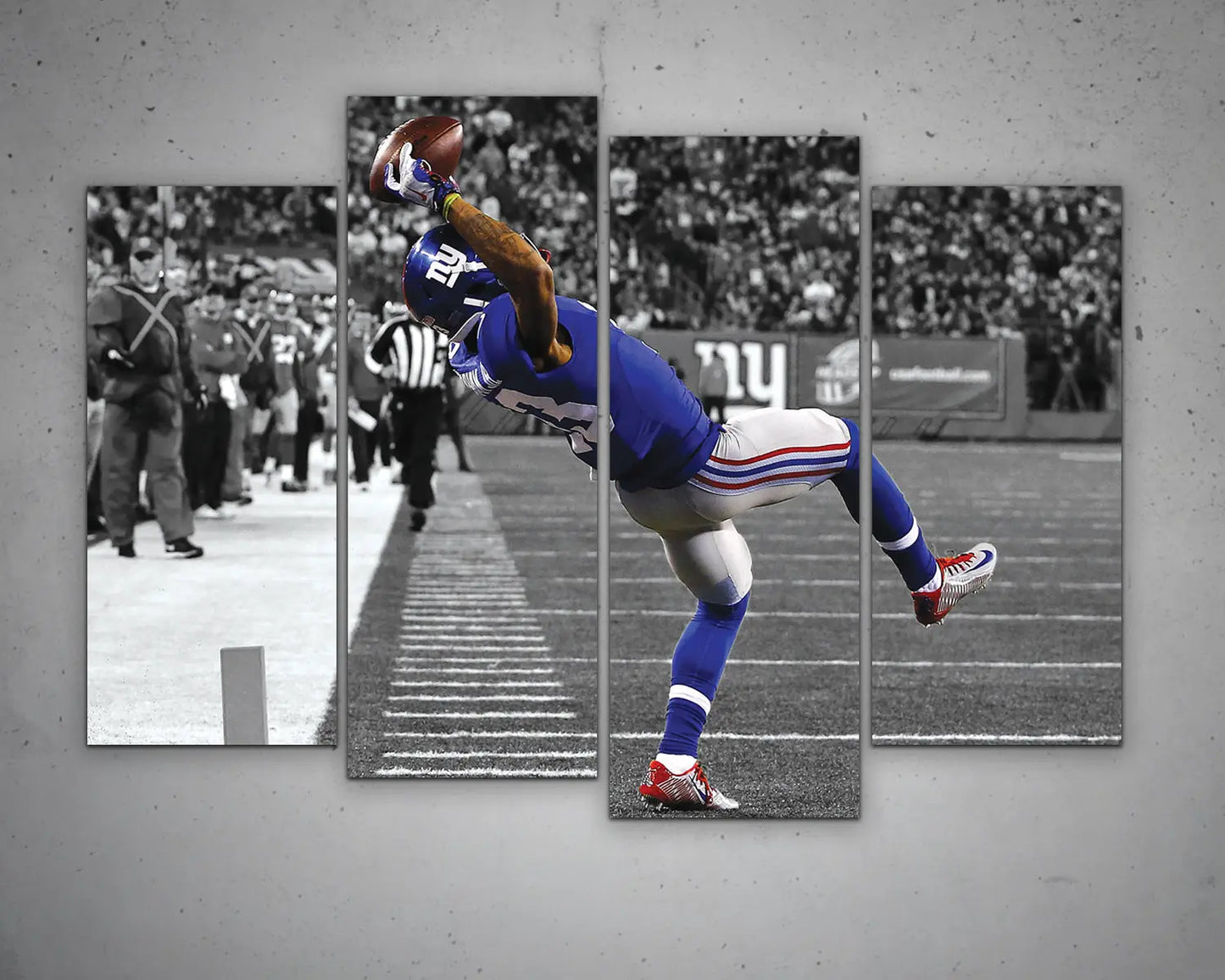 Odell Beckham Jr. Black & White Canvas Art 