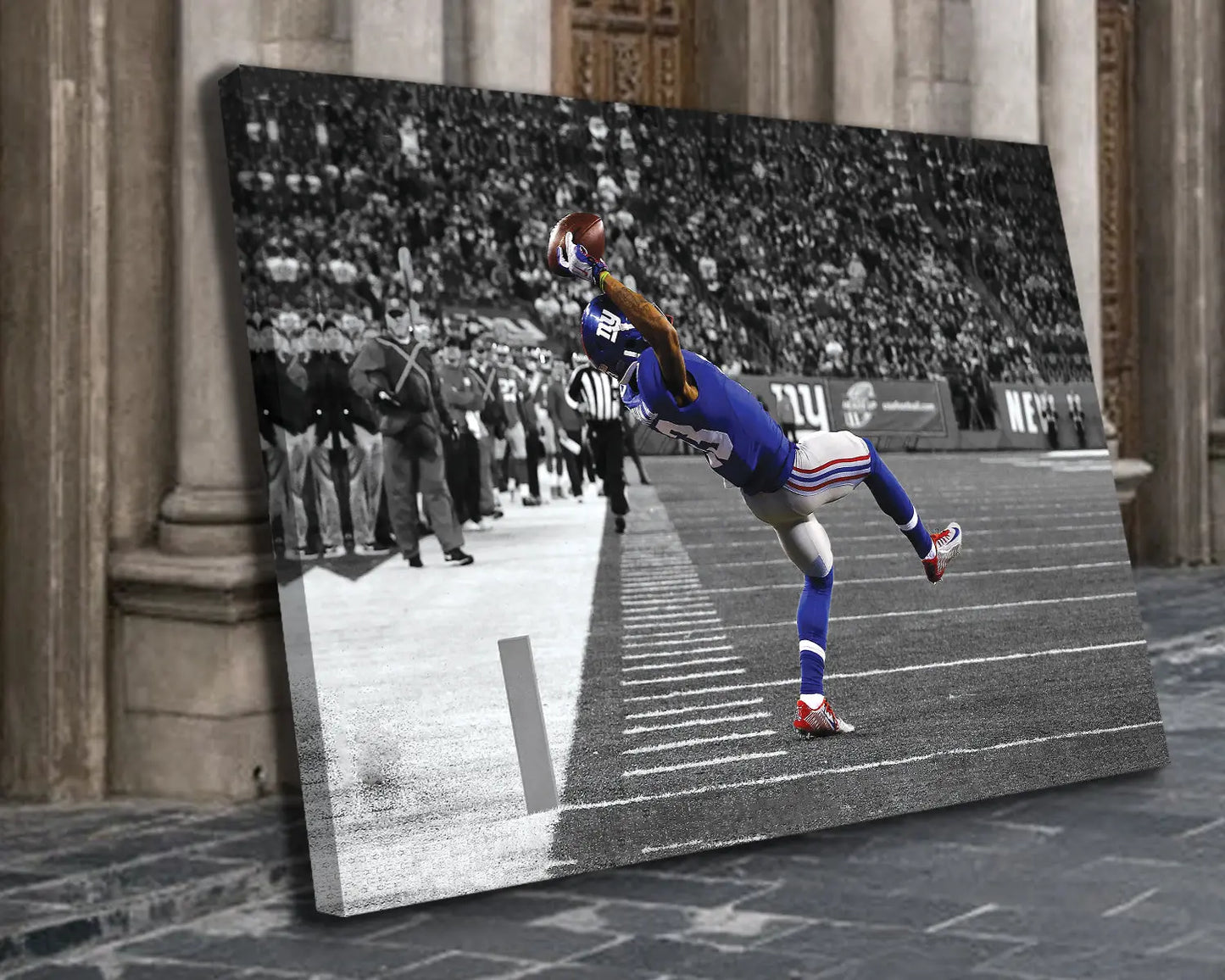 Odell Beckham Jr. Black & White Canvas Art 