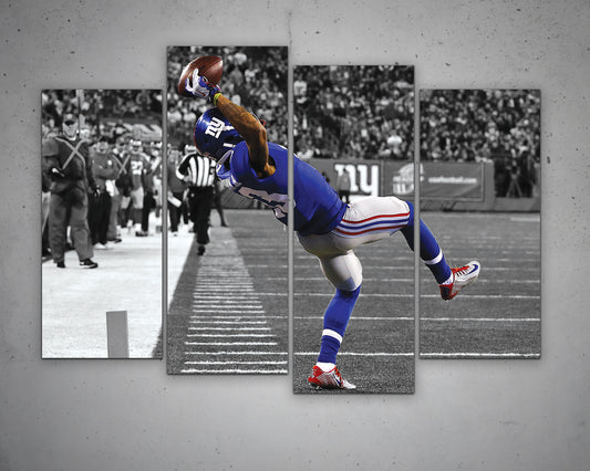 Odell Beckham Jr. Black & White Canvas Art