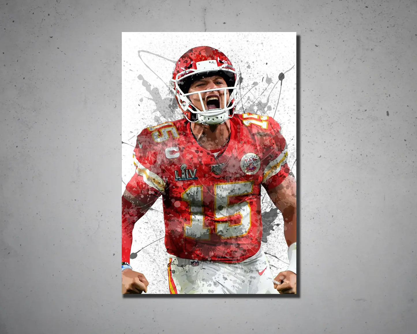 Patrick Mahomes Splash Effect Canvas Art 