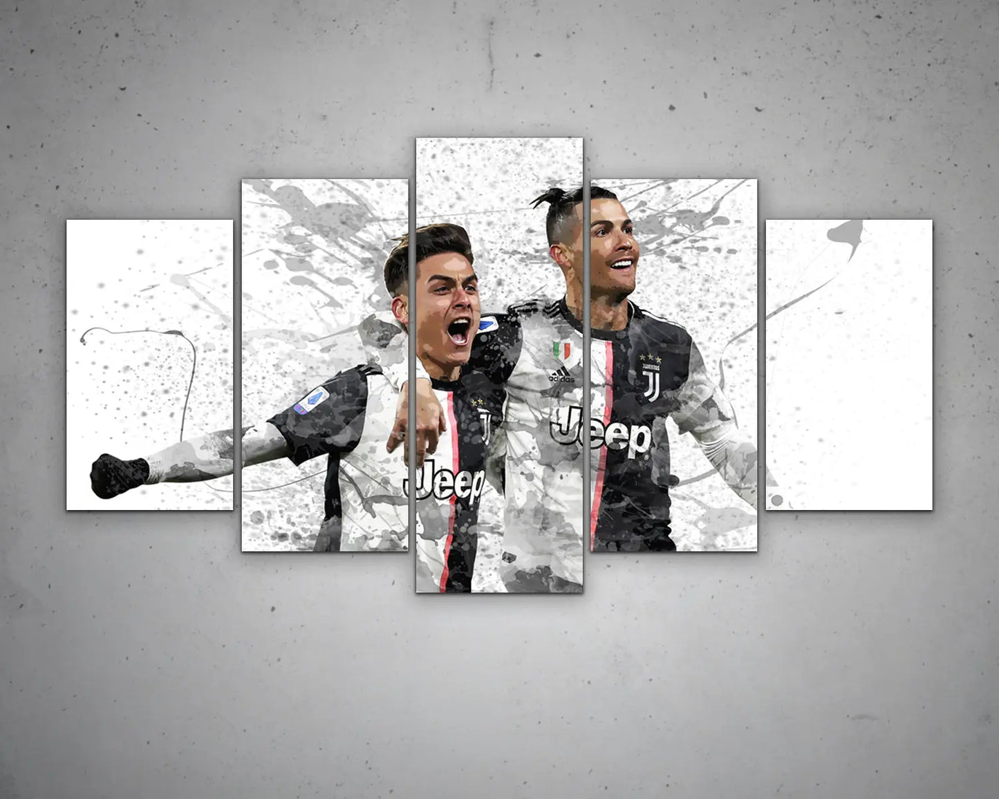 Paulo Dybala & Cristiano Ronaldo Canvas Wall Art 