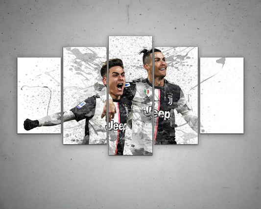 Paulo Dybala & Cristiano Ronaldo Canvas Wall Art
