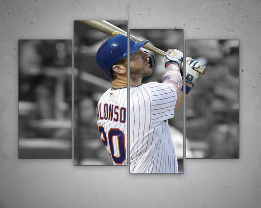 Pete Alonso Black & White Canvas Art 
