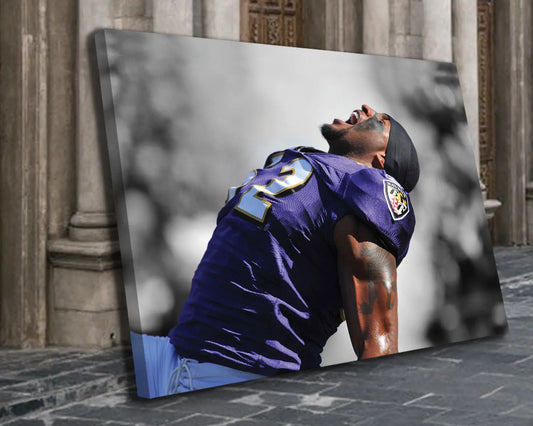 Ray Lewis Black & White Canvas Art