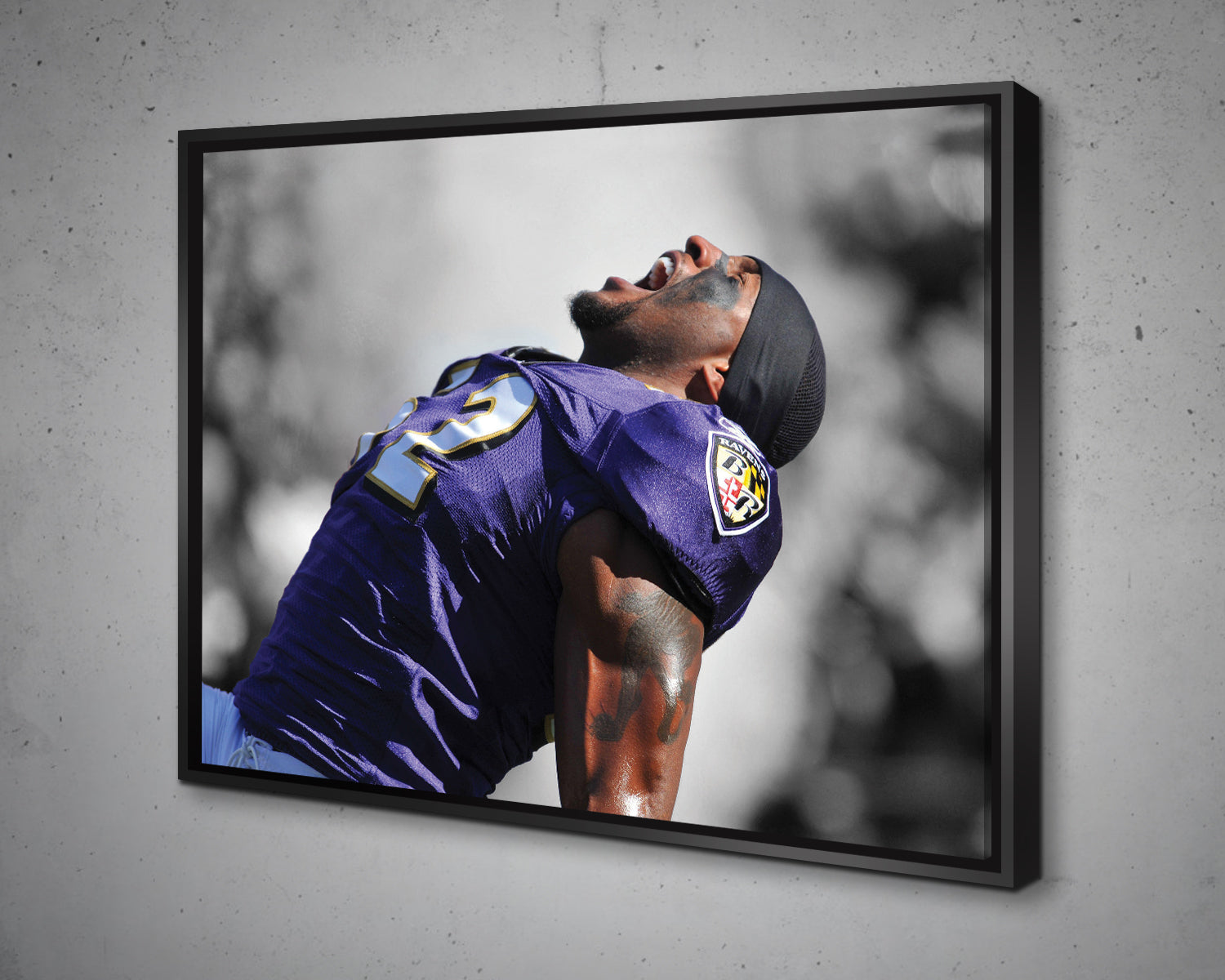 Ray Lewis Black & White Canvas Art – My Idea Sports Canvas