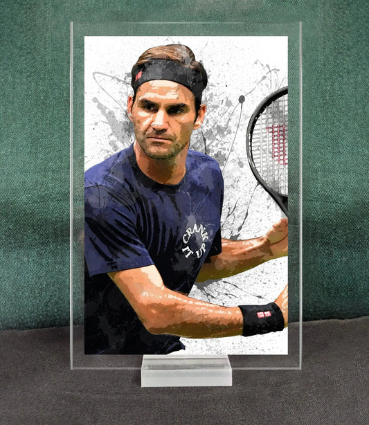 Roger Federer Splash Effect Acrylic Table Top
