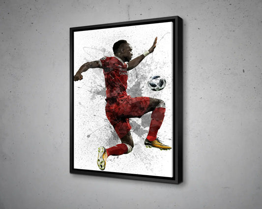 Sadio Mané Splash Effect Canvas Art