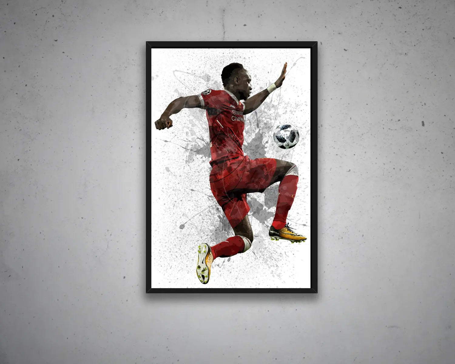 Sadio Mané Splash Effect Canvas Art 