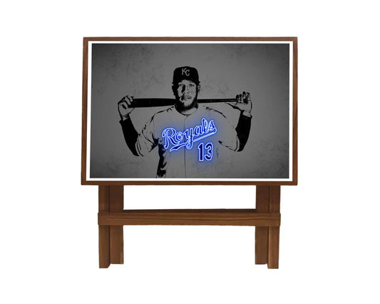 Salvador Pérez Neon Effect Coffee and Laptop Table 