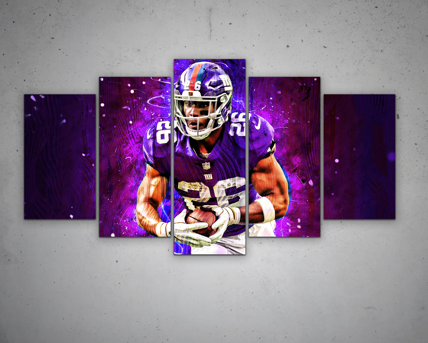 Saquon Barkley Multicolour Wall Art 