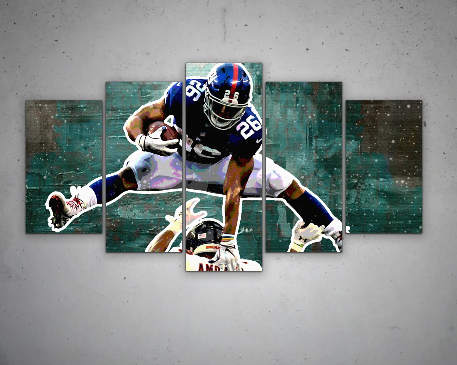 Saquon Barkley Multicolour Wall Art 