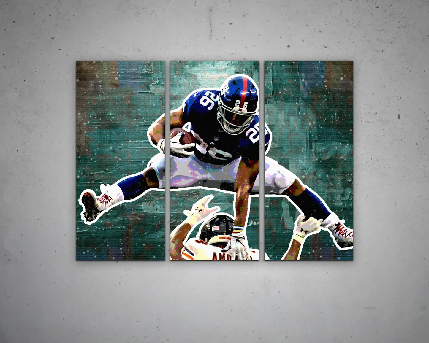 Saquon Barkley Multicolour Wall Art 