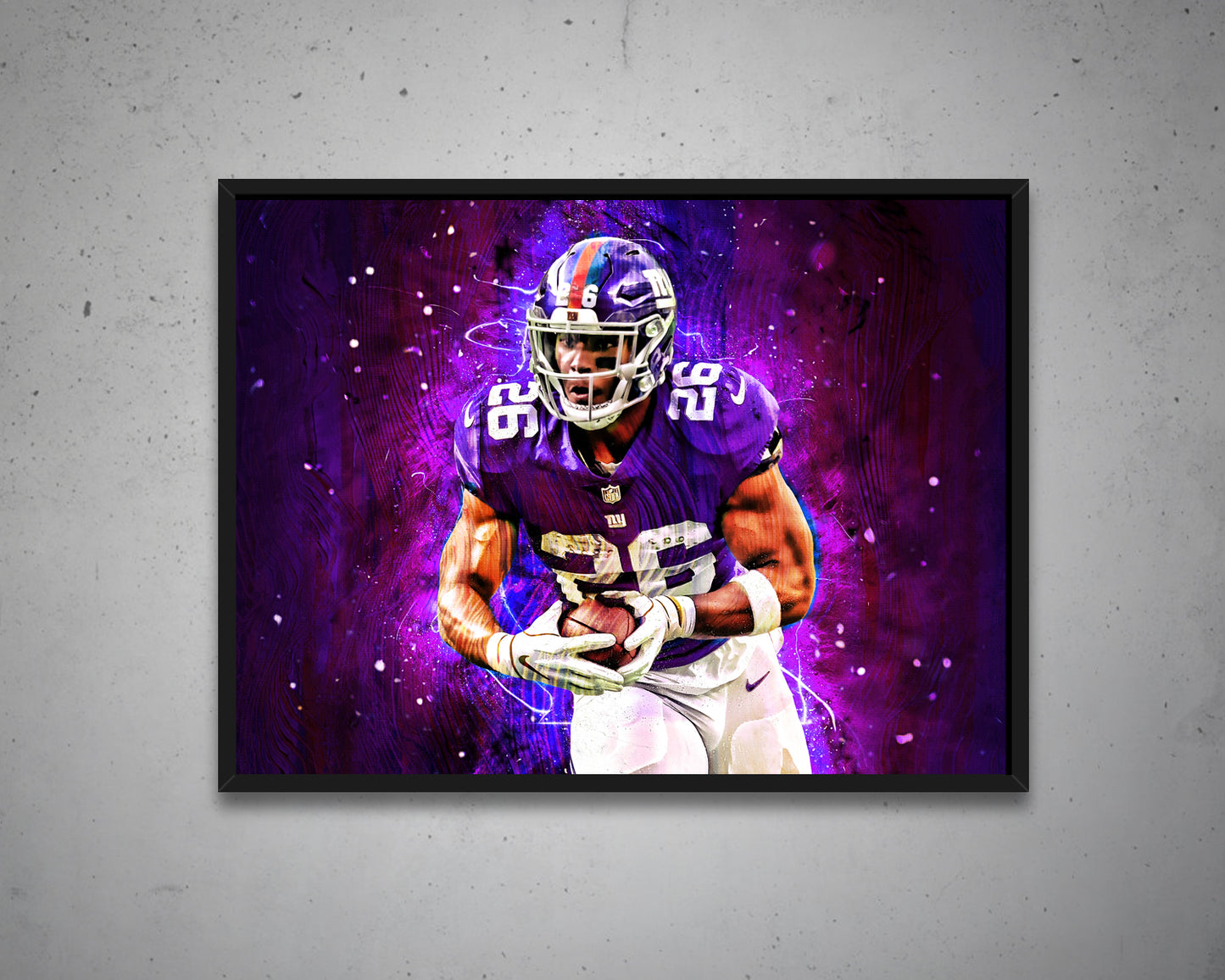 Saquon Barkley Multicolour Wall Art 