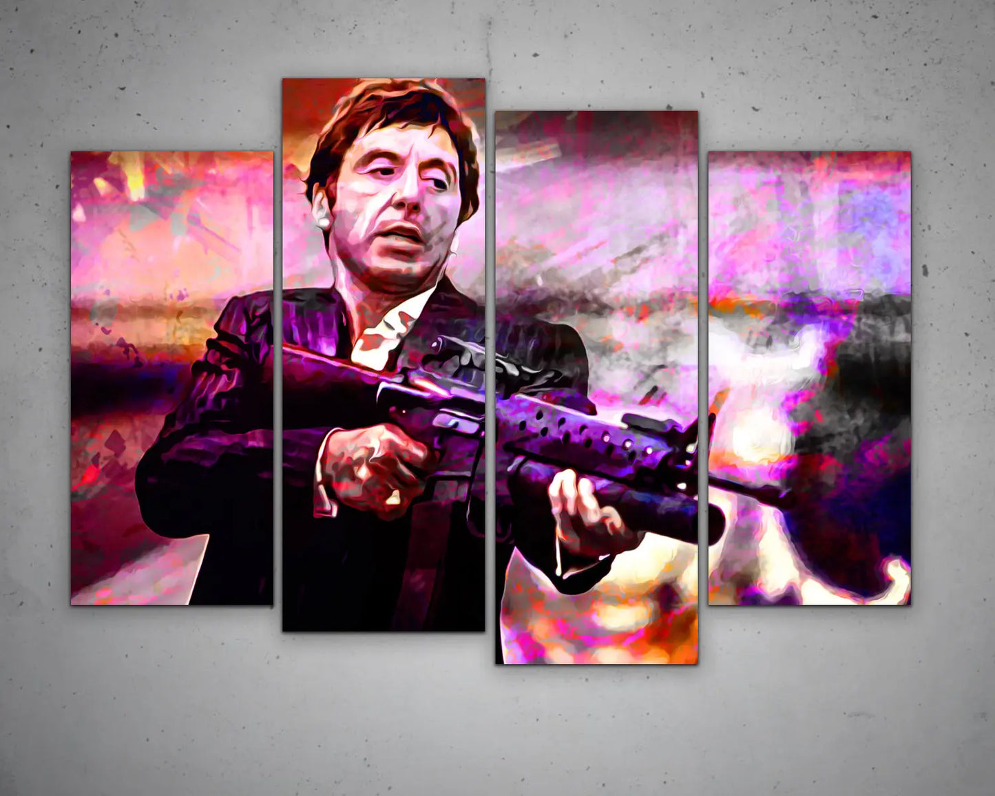Scarface Multicolour Wall Art 