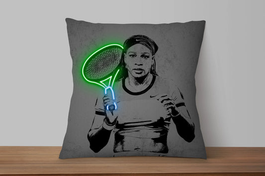 Serena Willams Neon Effect Pillow
