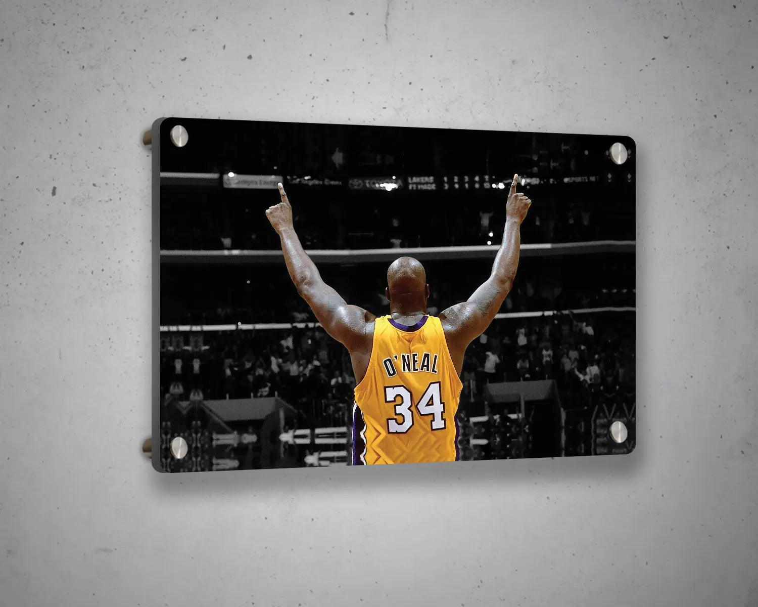 Shaquille O'Neal Black & White Canvas Art 