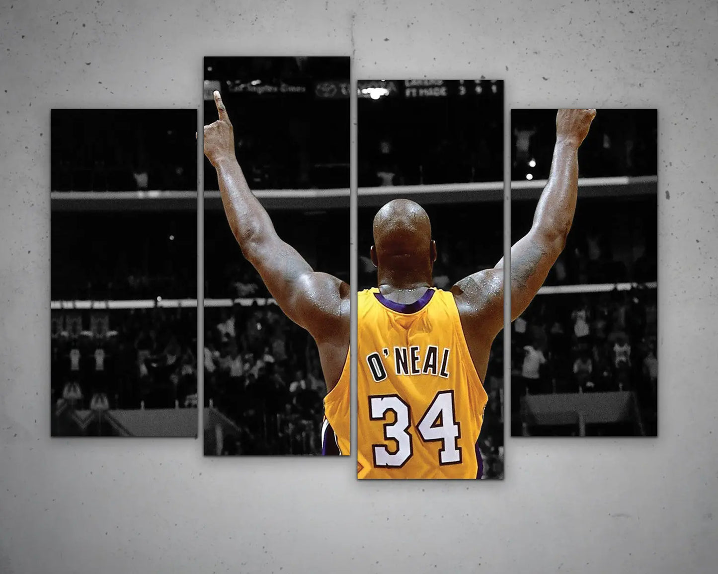 Shaquille O'Neal Black & White Canvas Art 