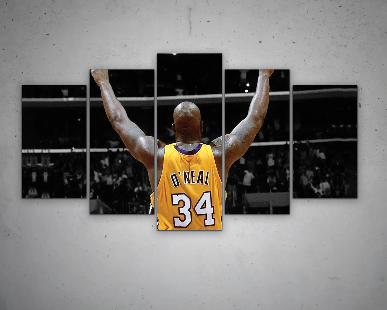 Shaquille O'Neal Black & White Canvas Art 