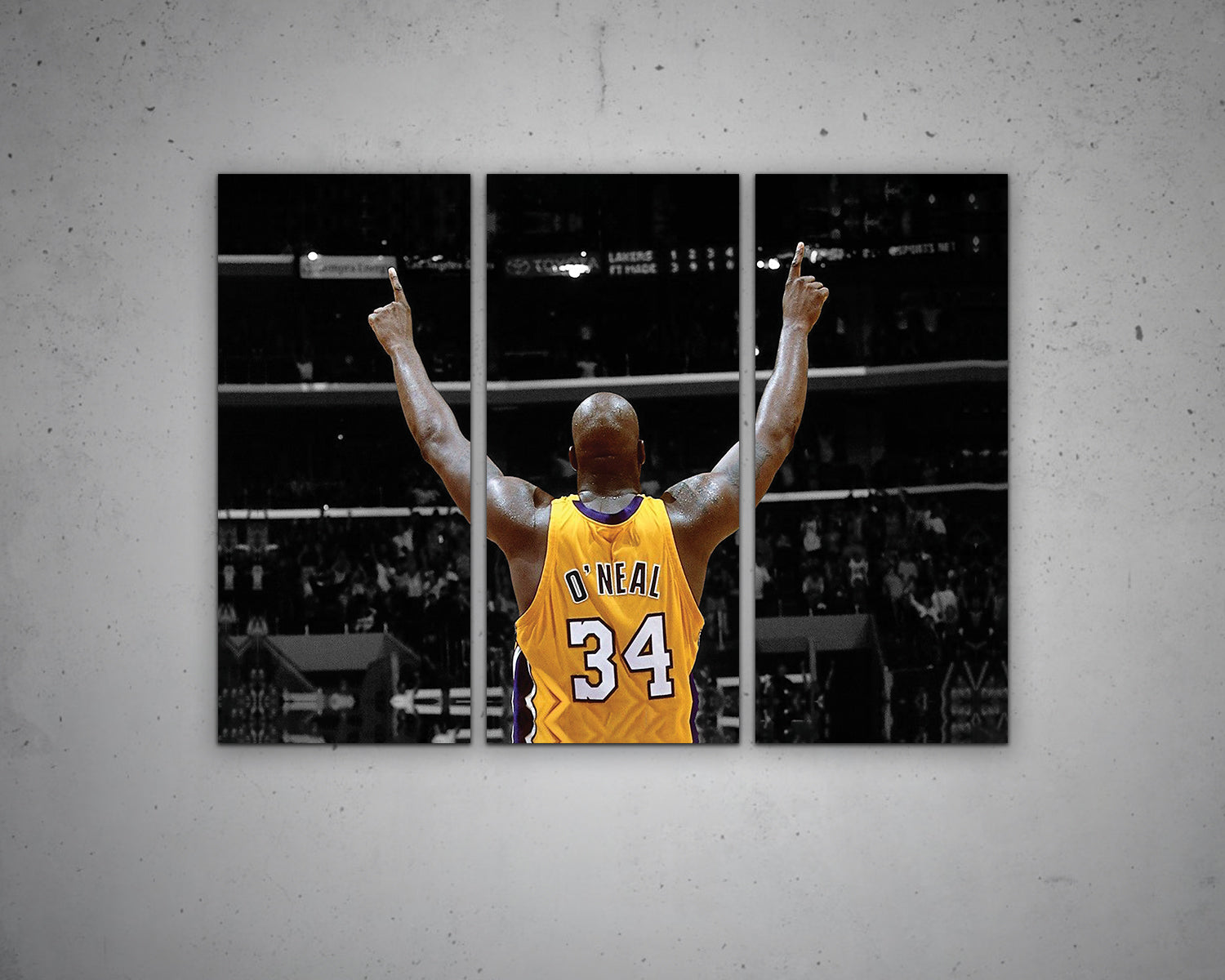 Shaquille O'Neal Black & White Canvas Art 
