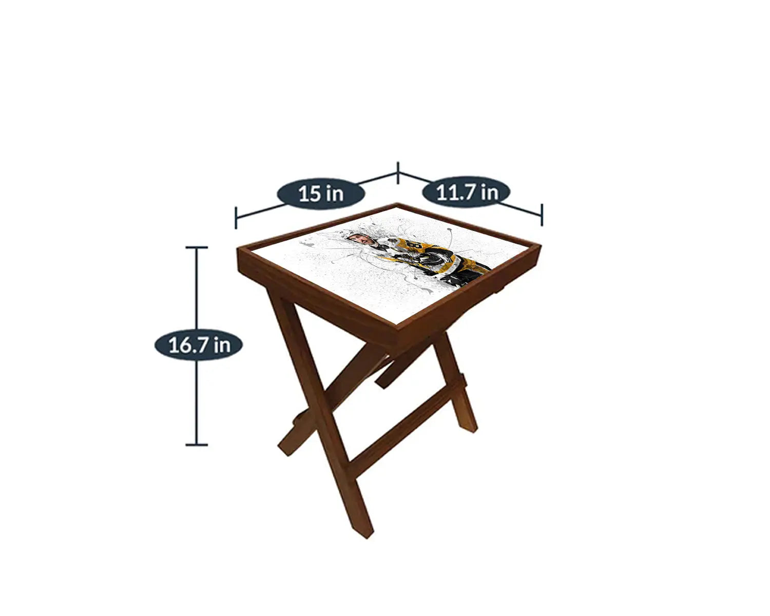Sidney Crosby Splash Effect Coffee and Laptop Table 