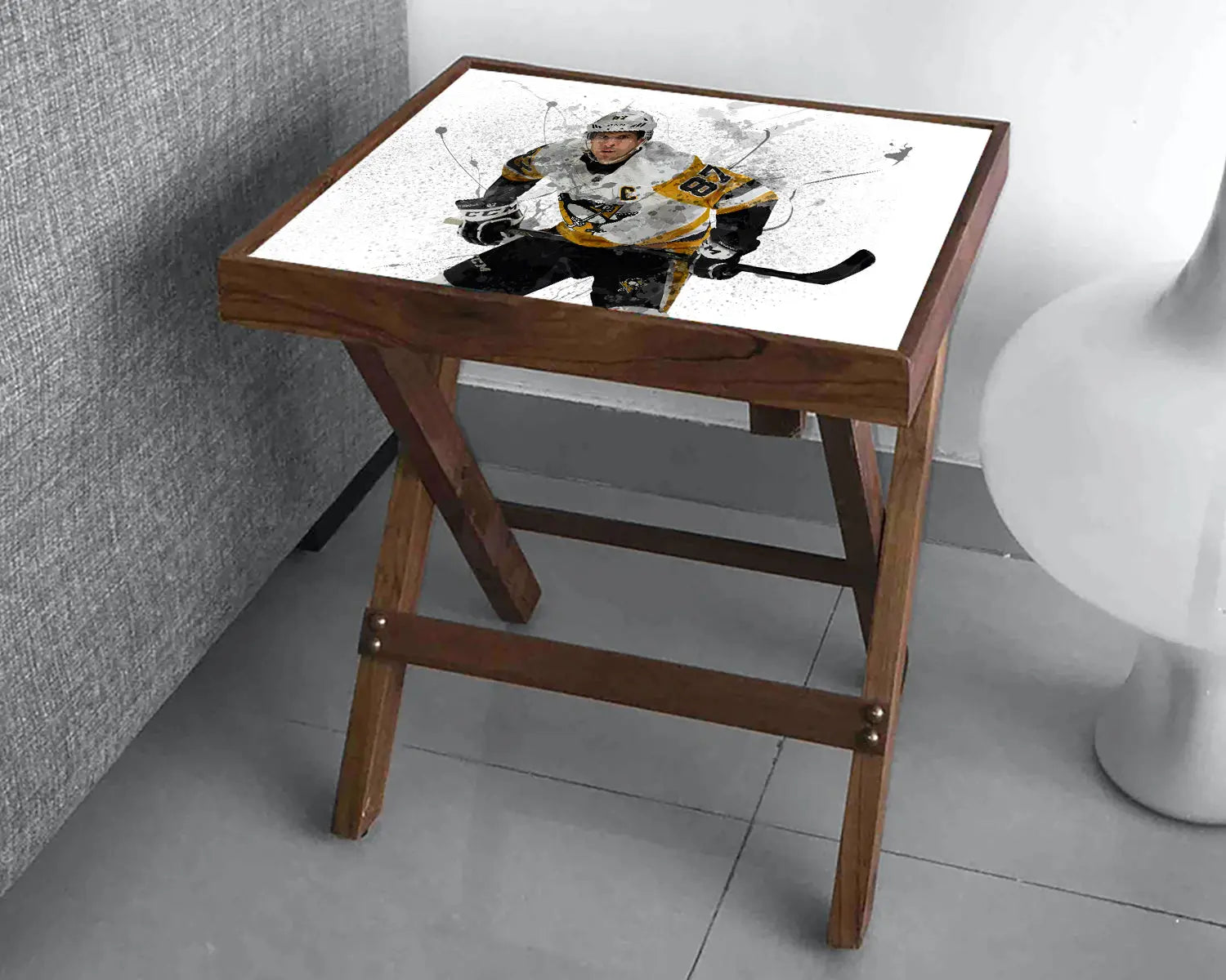 Sidney Crosby Splash Effect Coffee and Laptop Table 