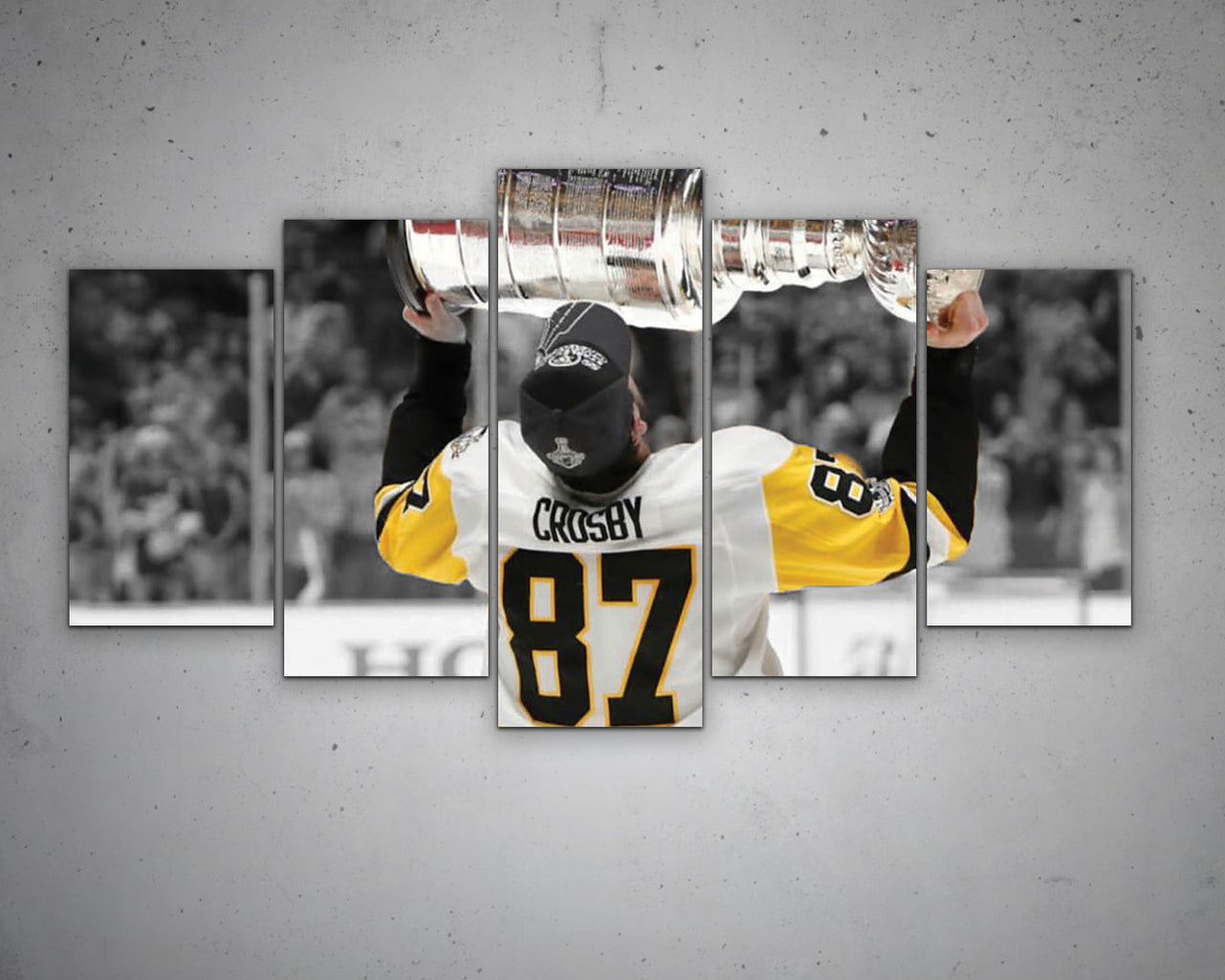 Sidney Crosby Black & White Canvas Art