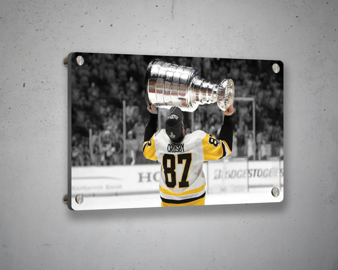 Sidney Crosby Black & White Canvas Art