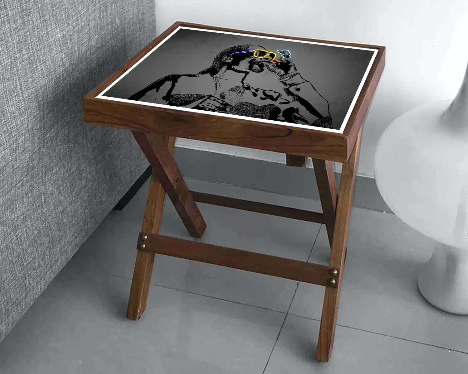 Snoop Dogg Neon Effect Coffee and Laptop Table 