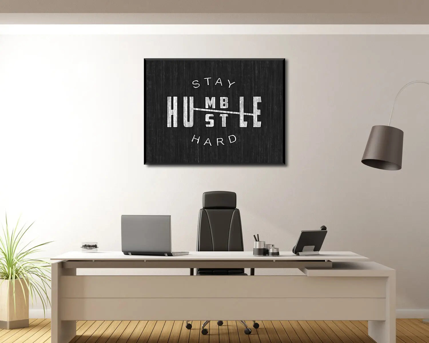 Stay Hustle Hard Canvas Wall Art 