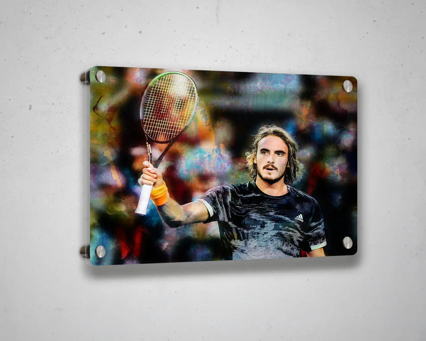 Stefanos Tsitsipas Multicolour Wall Art 