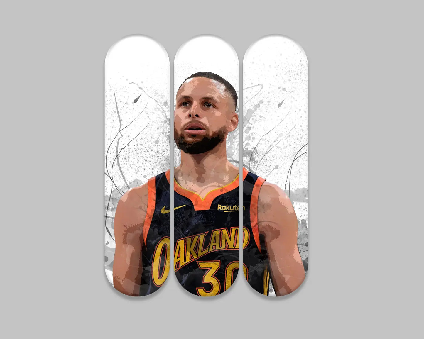 Stephen Curry Acrylic Skateboard Wall Art 