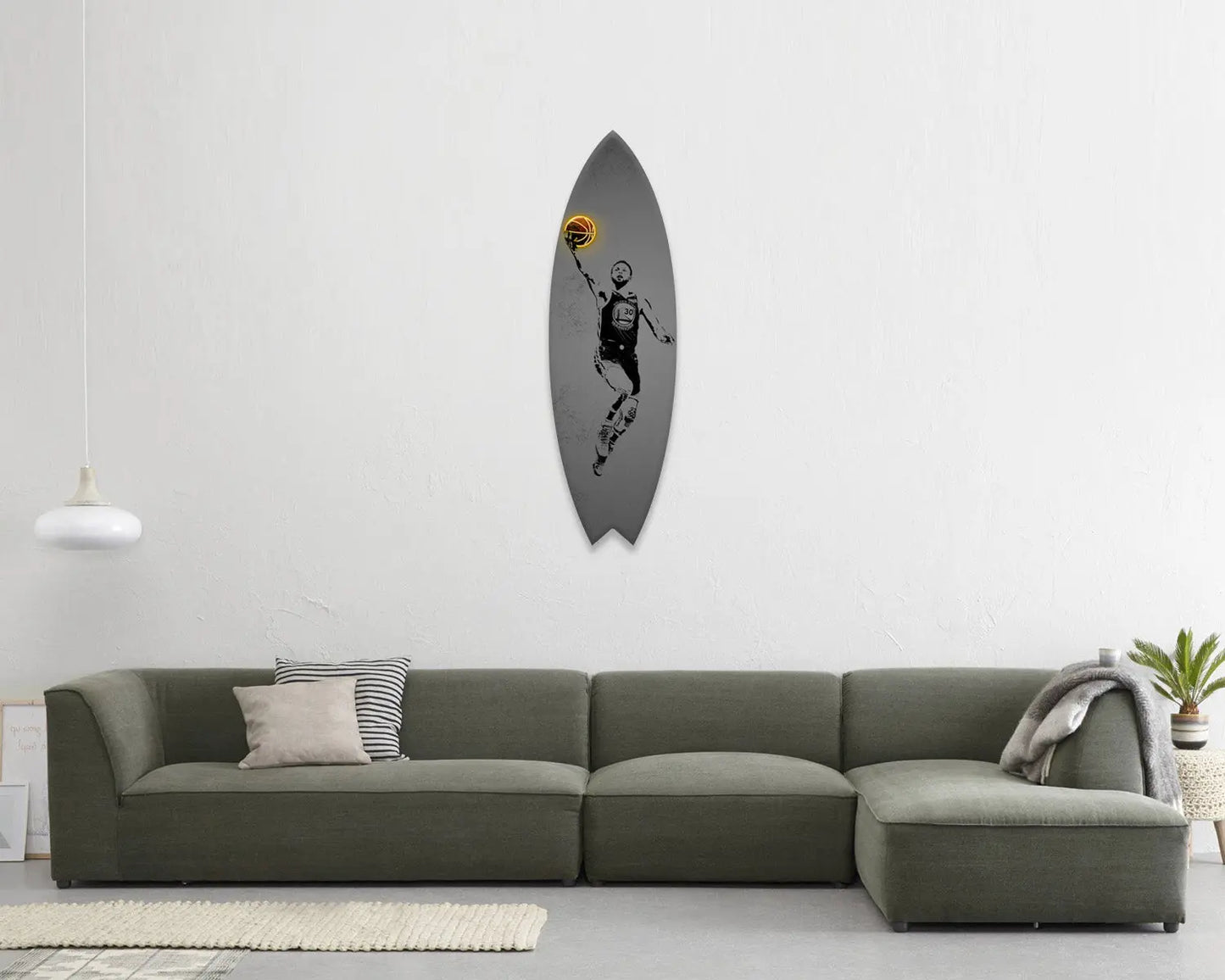 Stephen Curry Acrylic Surfboard Wall Art 