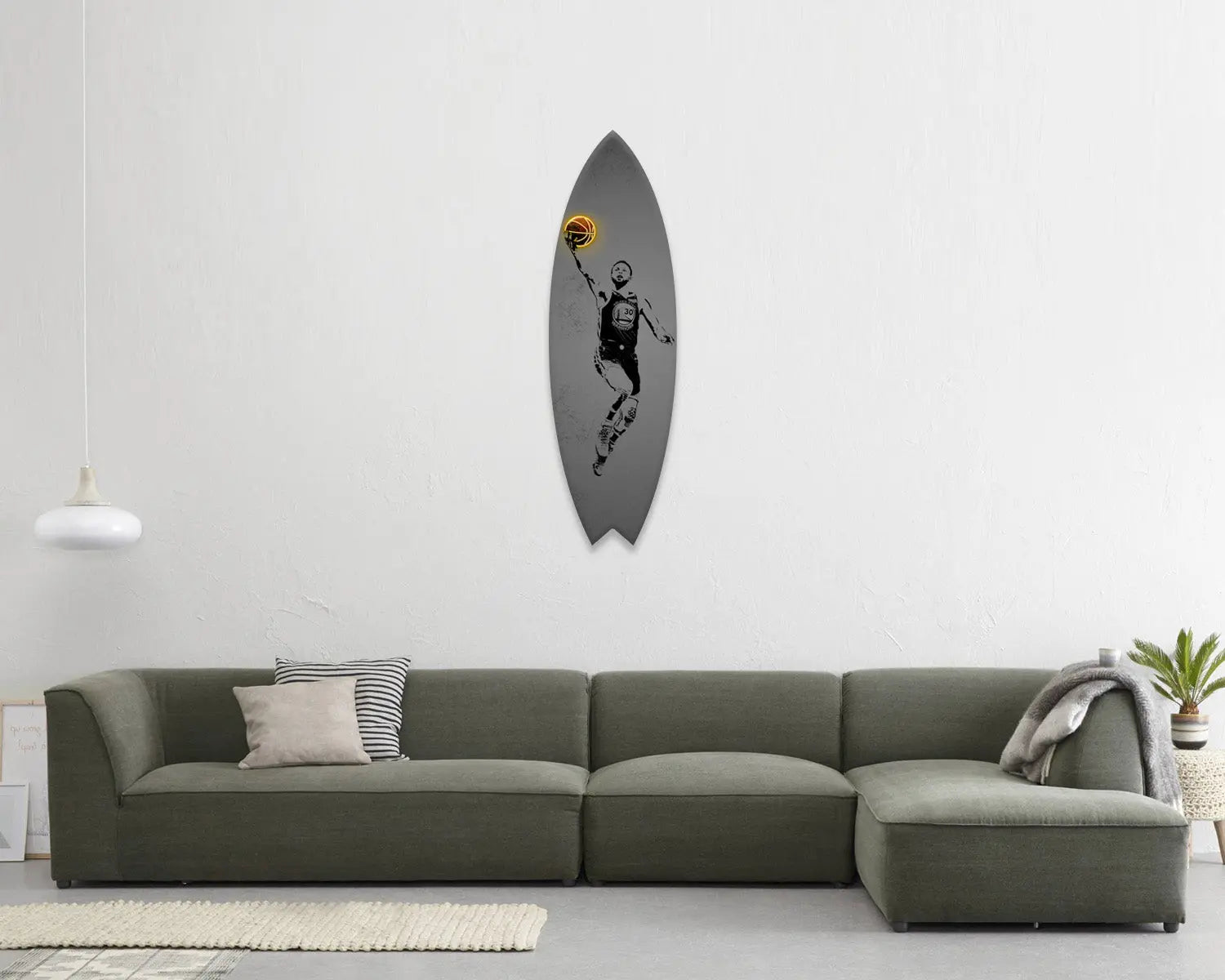 Stephen Curry Acrylic Surfboard Wall Art 
