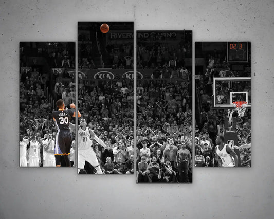 Stephen Curry Black & White Canvas Art 