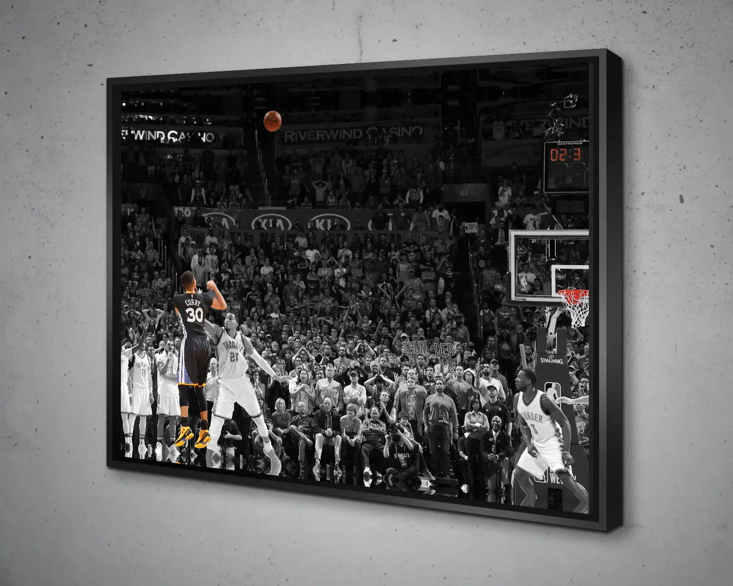 Stephen Curry Black & White Canvas Art 