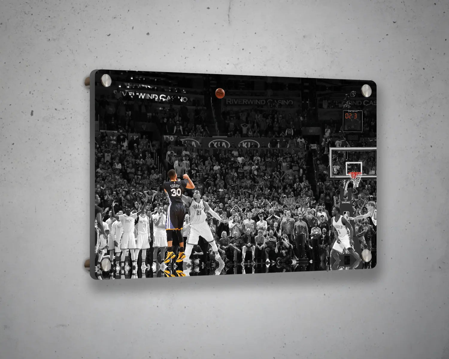 Stephen Curry Black & White Canvas Art 