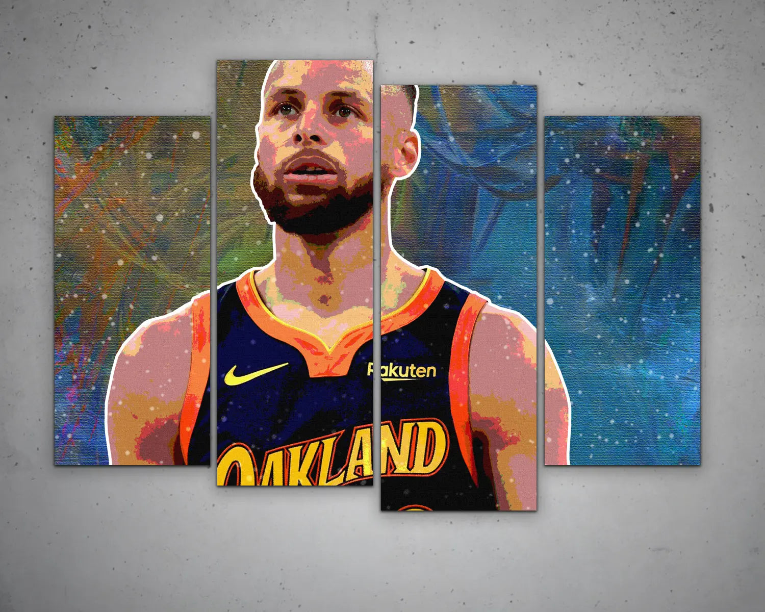 Stephen Curry Multicolour Wall Art 