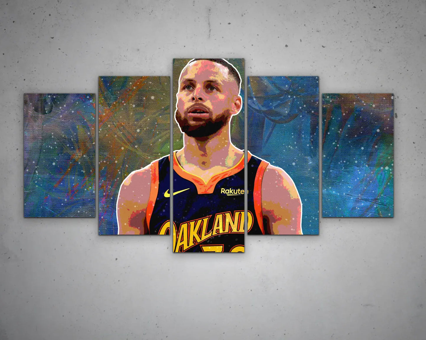 Stephen Curry Multicolour Wall Art 