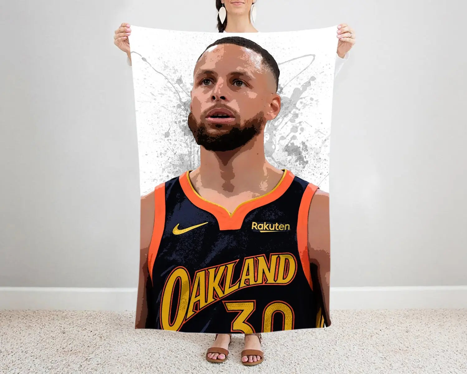 Stephen Curry Splash Effect Fleece Blanket 