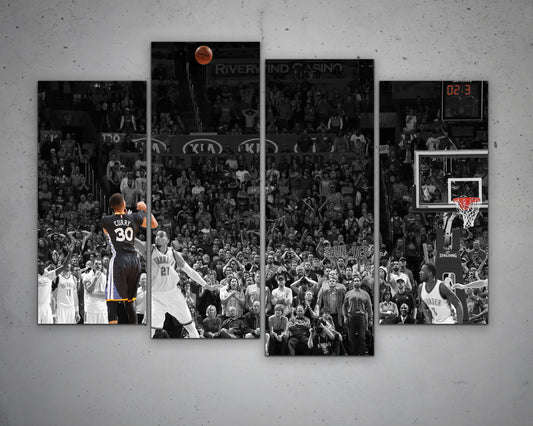 Stephen Curry Black & White Canvas Art