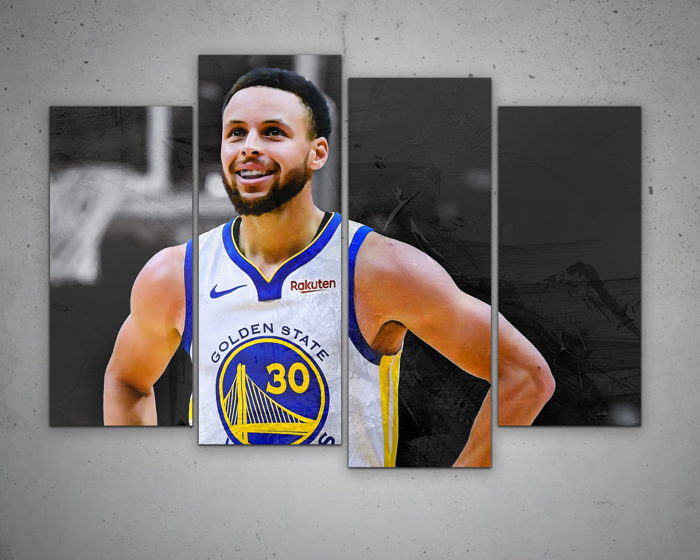 Stephen Curry Multicolour Wall Art 