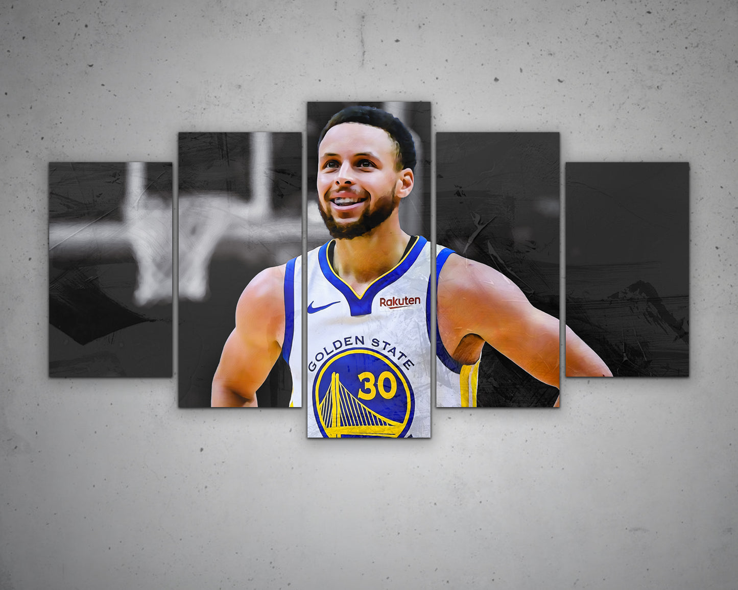 Stephen Curry Multicolour Wall Art 