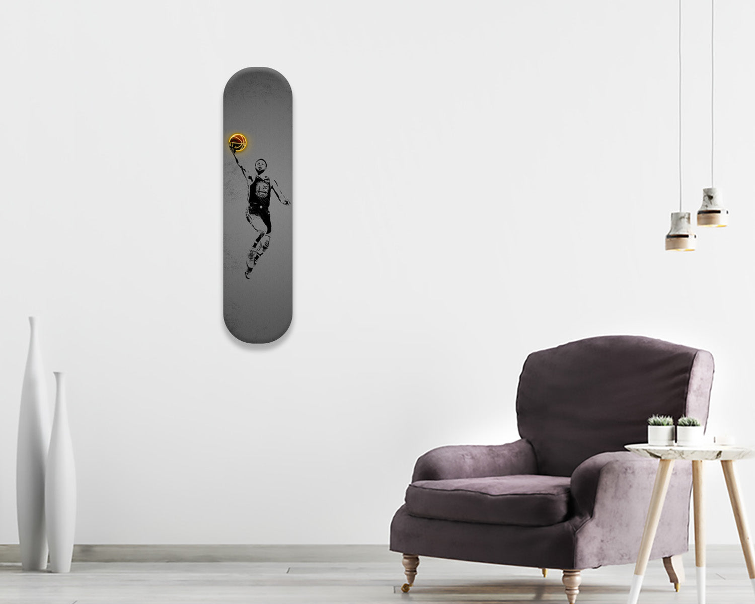 Stephen Curry jump Acrylic Skateboard Wall Art 