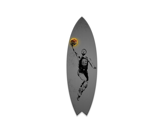 Stephen Curry Acrylic Surfboard Wall Art 