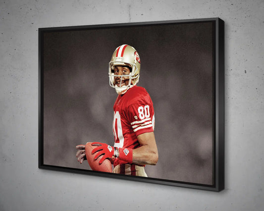 Steve Young Black & White Canvas Art 